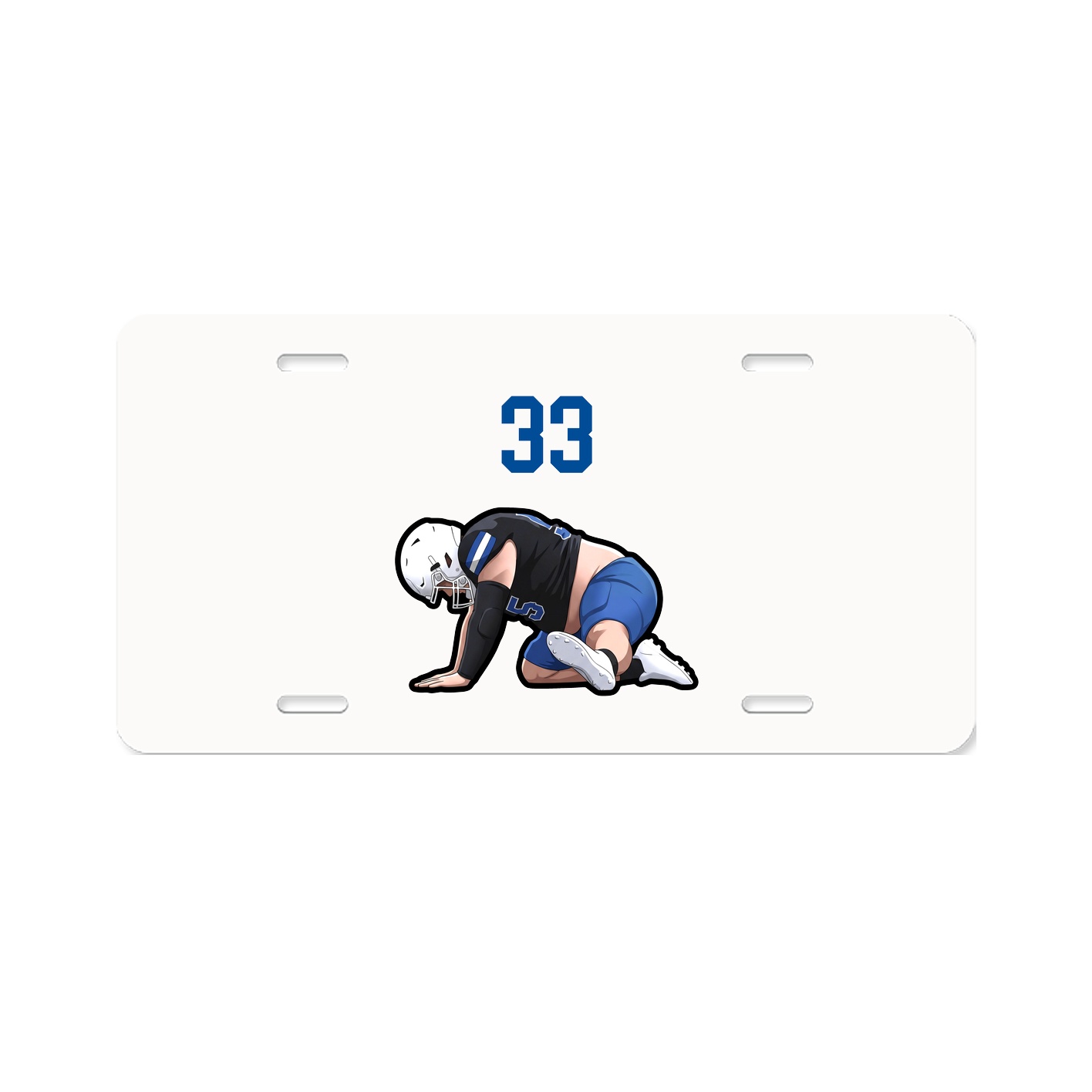 License Plate — Number Top in Classic