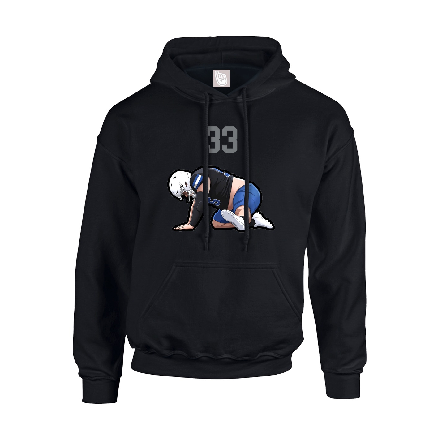 Youth Hoodie — Number Top in Black