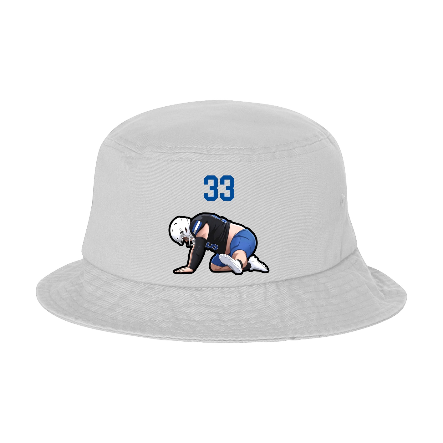 Bucket Cap — Number Top in White