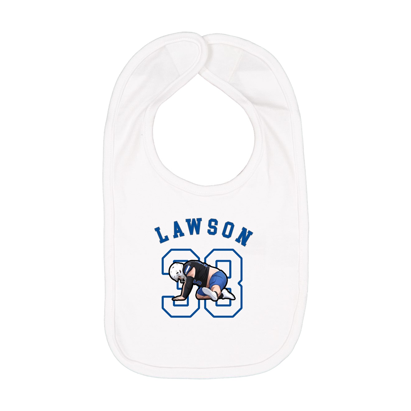 Infant Bib — Shirsey Arch in White