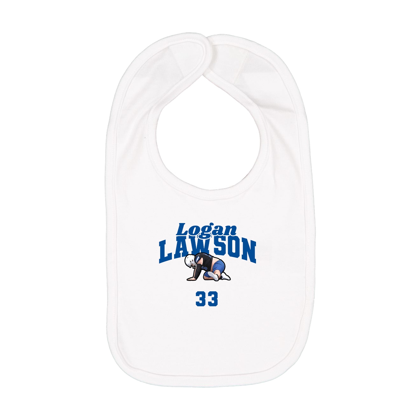 Infant Bib — Signature Arch in White