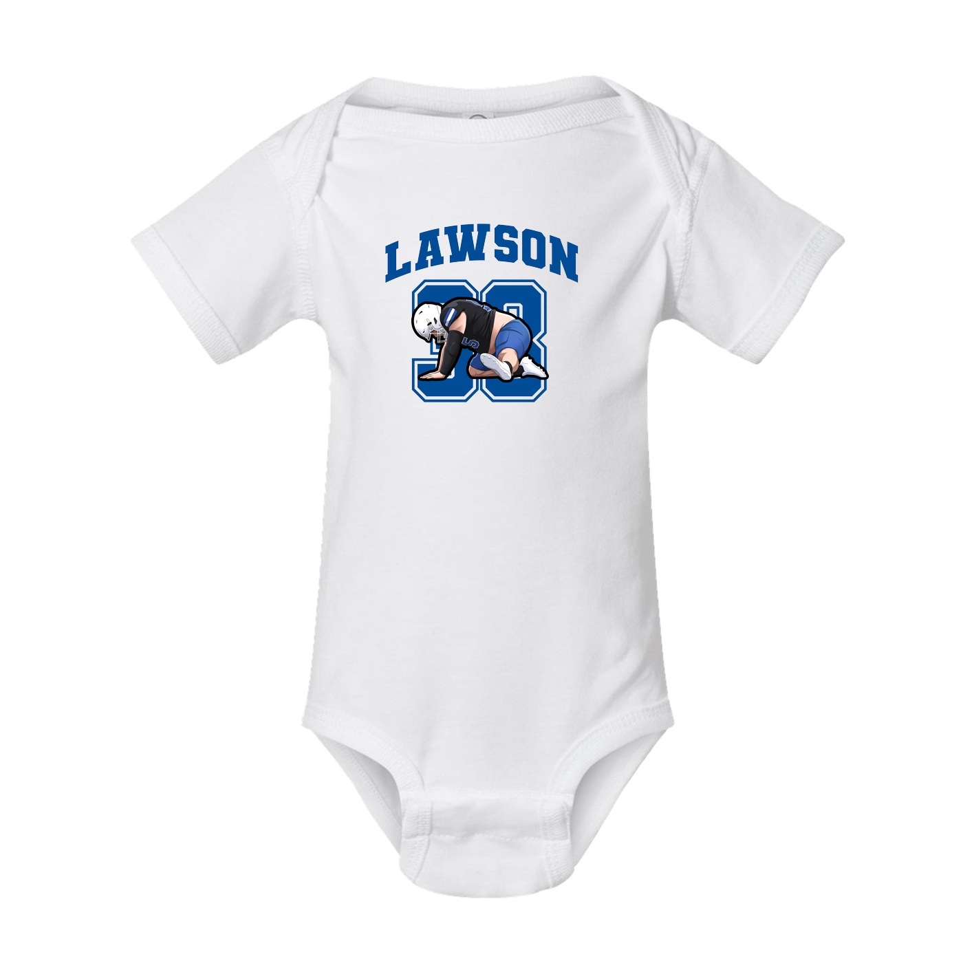 Baby Onesie — Number in White