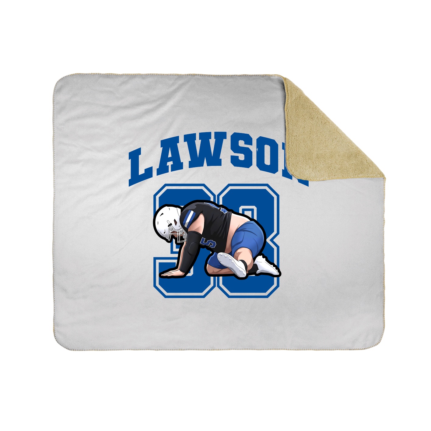 Throw Blanket — Number in White