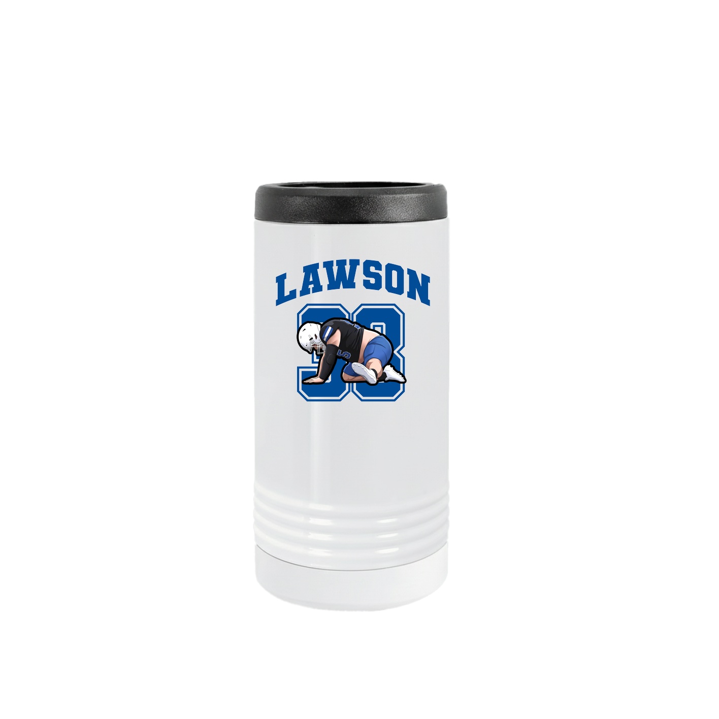 Slim Beverage Holder — Number in White