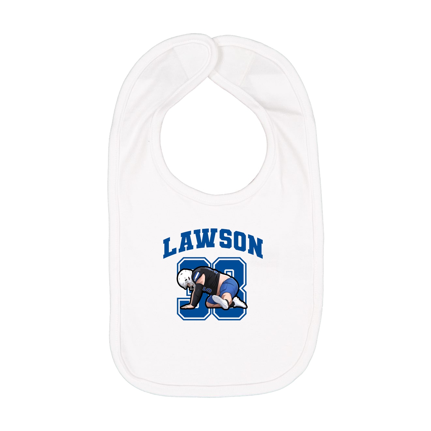Infant Bib — Number in White
