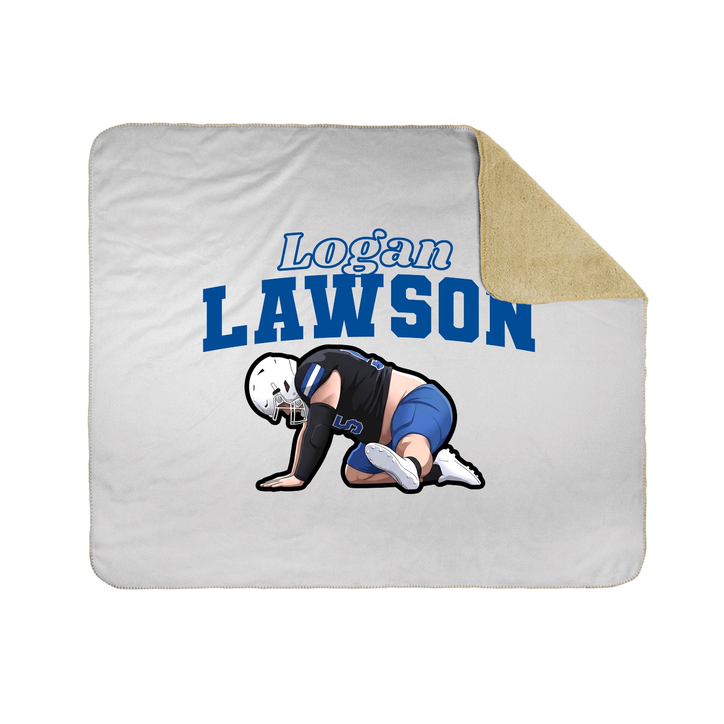 Throw Blanket — Name Arch in White