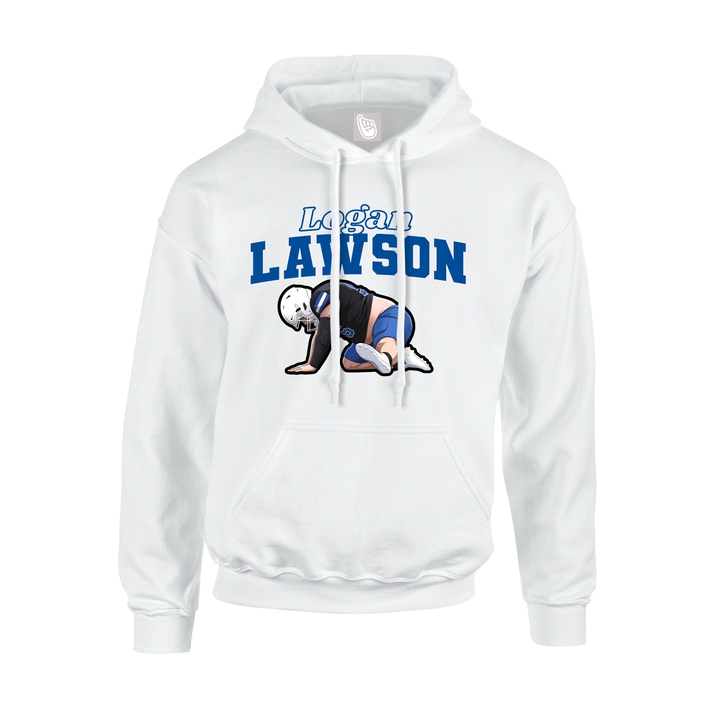 Hoodie — Name Arch in White