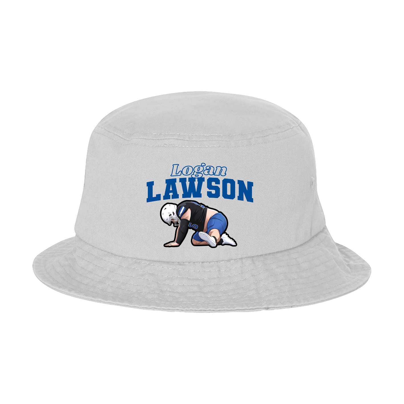 Bucket Cap — Name Arch in White
