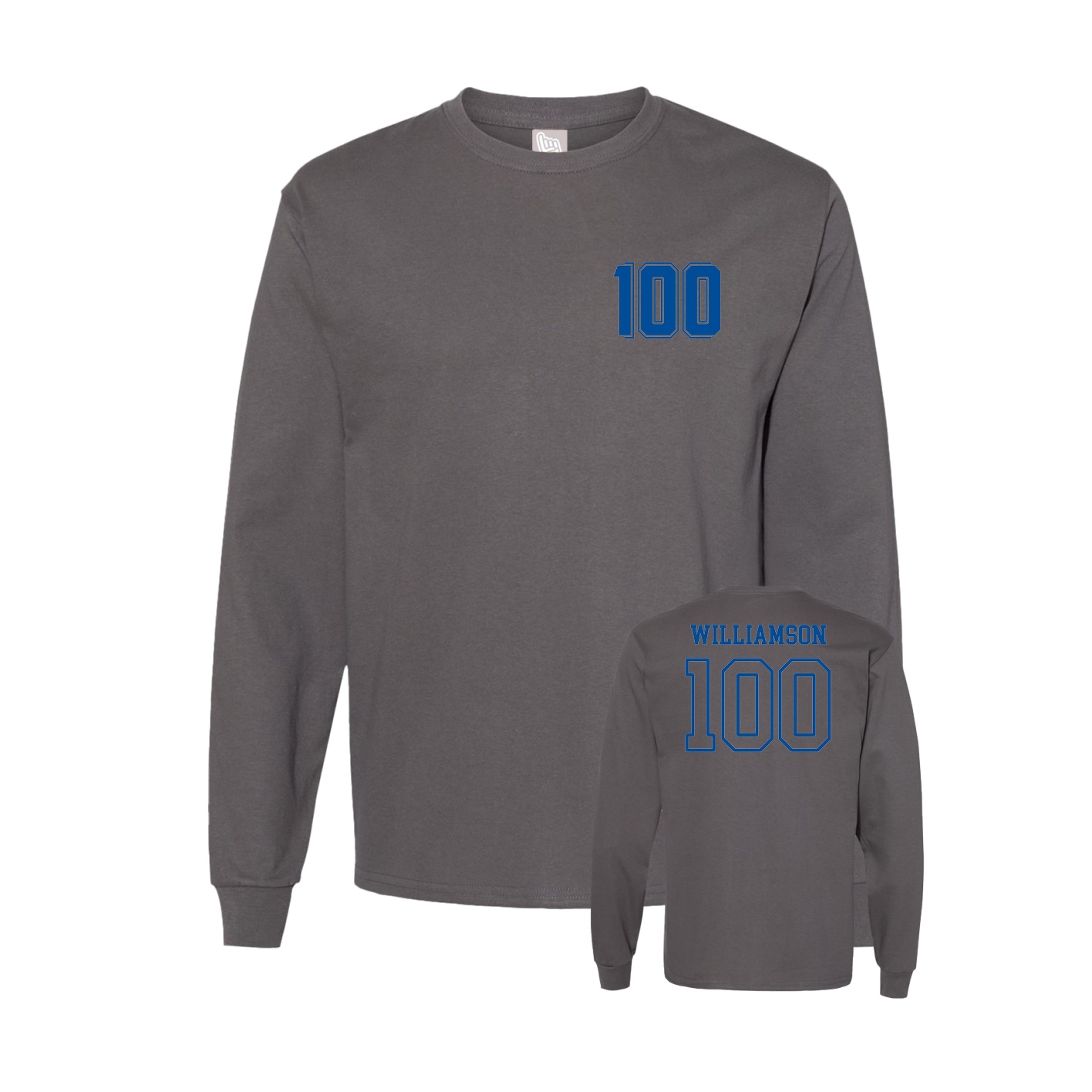 Long Sleeve Tee — Chest Back in Grey