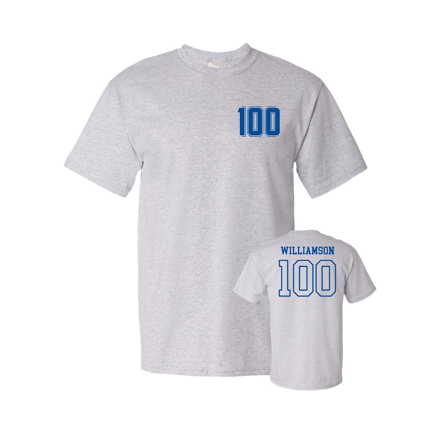 Youth Tee — Chest Back in Grey