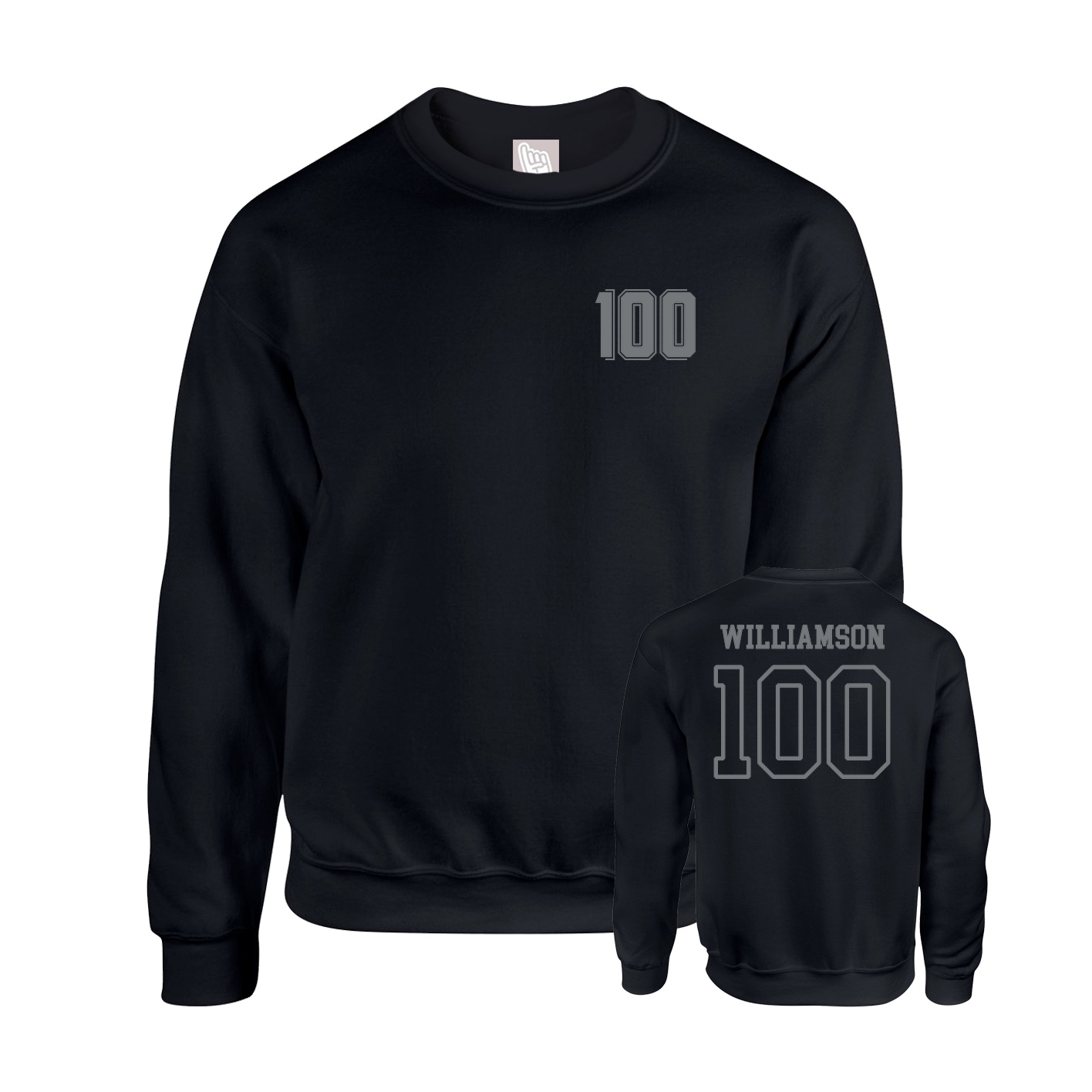 Fleece Crew — Chest Back in Black