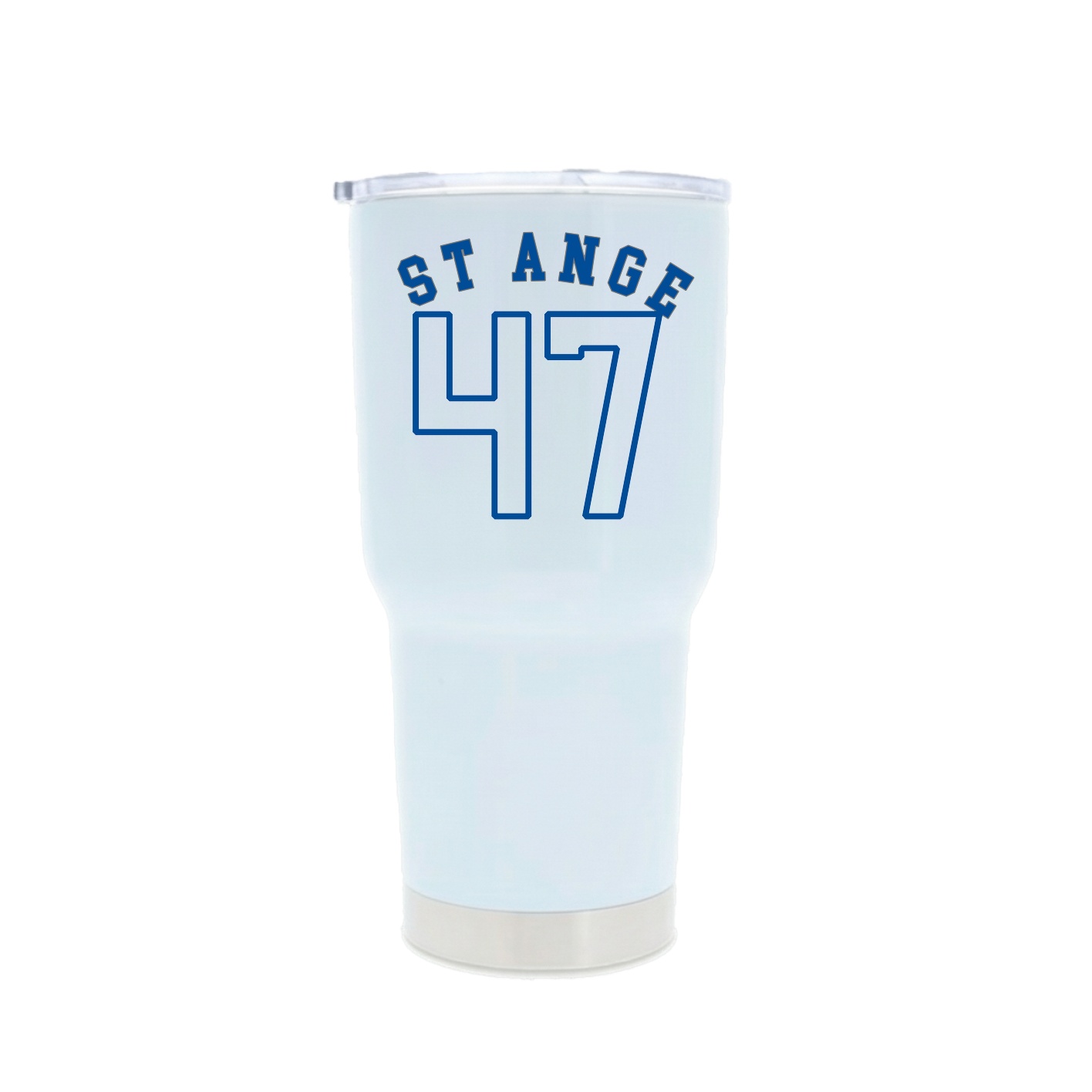30oz Stainless Steel Tumbler — Shirsey Arch in White