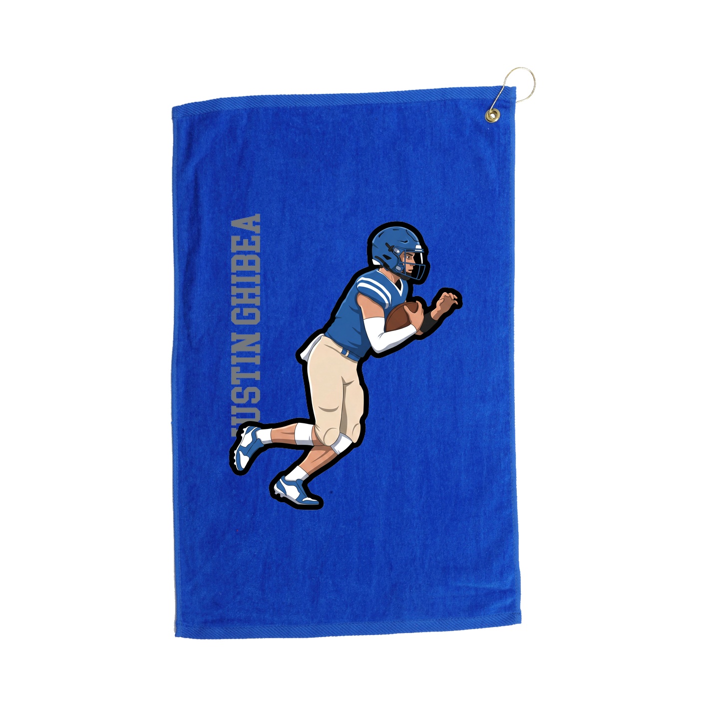 Golf Towel — Name Vertical in Royal