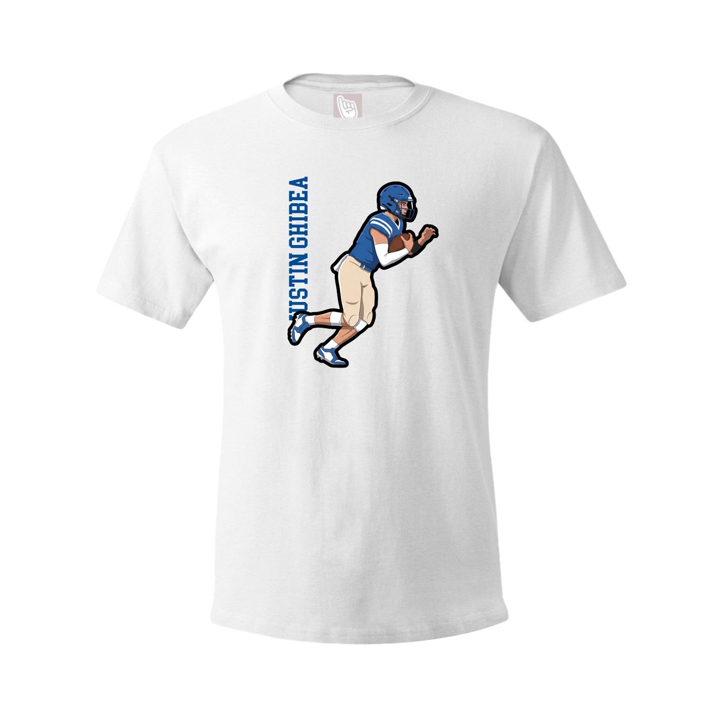 Tee — Name Vertical in White