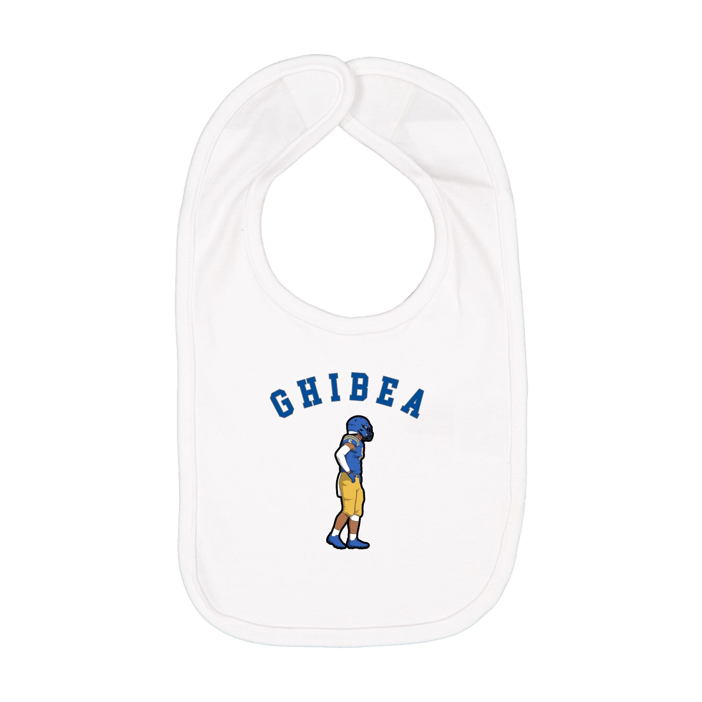 Infant Bib — Shirsey Arch in White