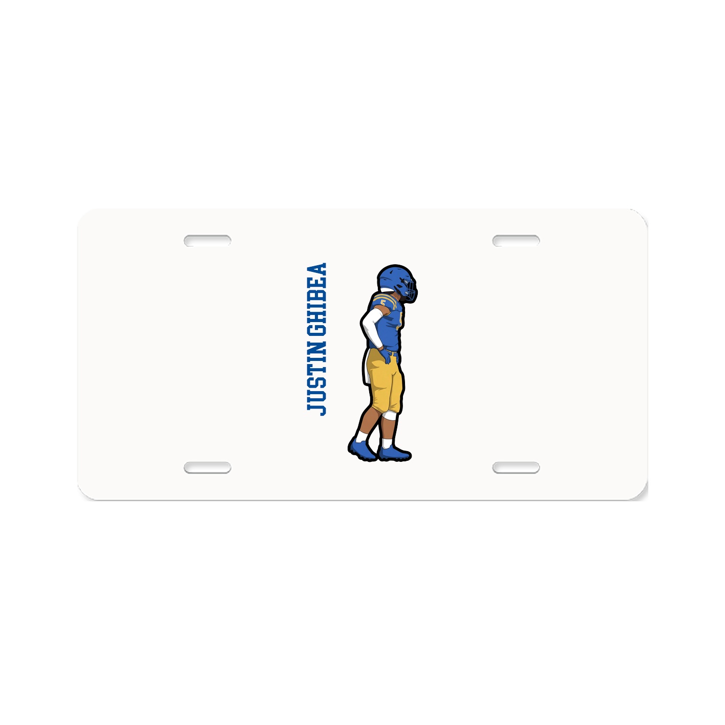 License Plate — Name Vertical in Classic
