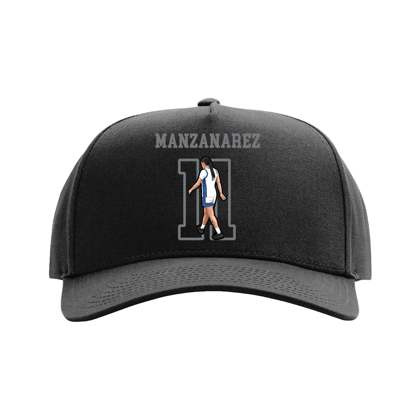 Full Fabric Five-Panel Champ Cap — Shirsey in Black