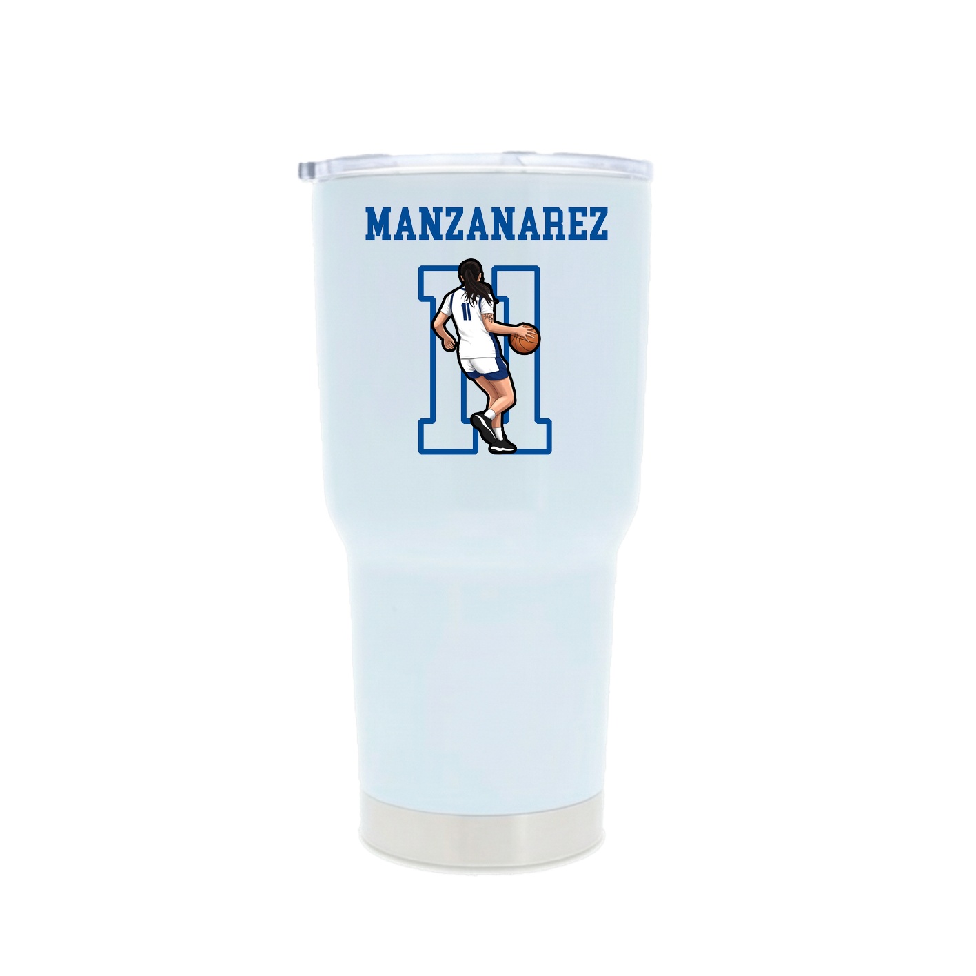 30oz Stainless Steel Tumbler — Shirsey in White