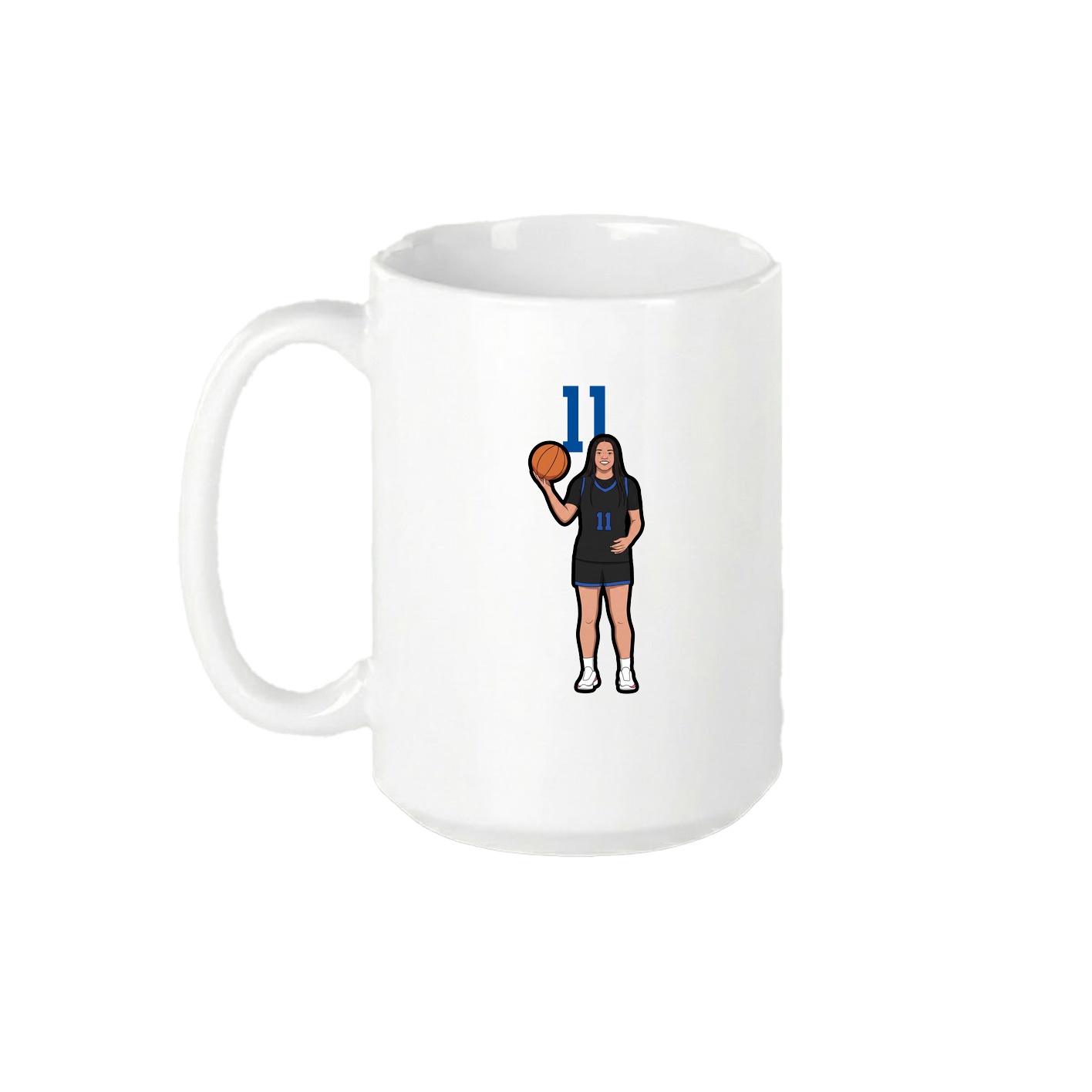 15oz Coffee Mug — Number Top in White