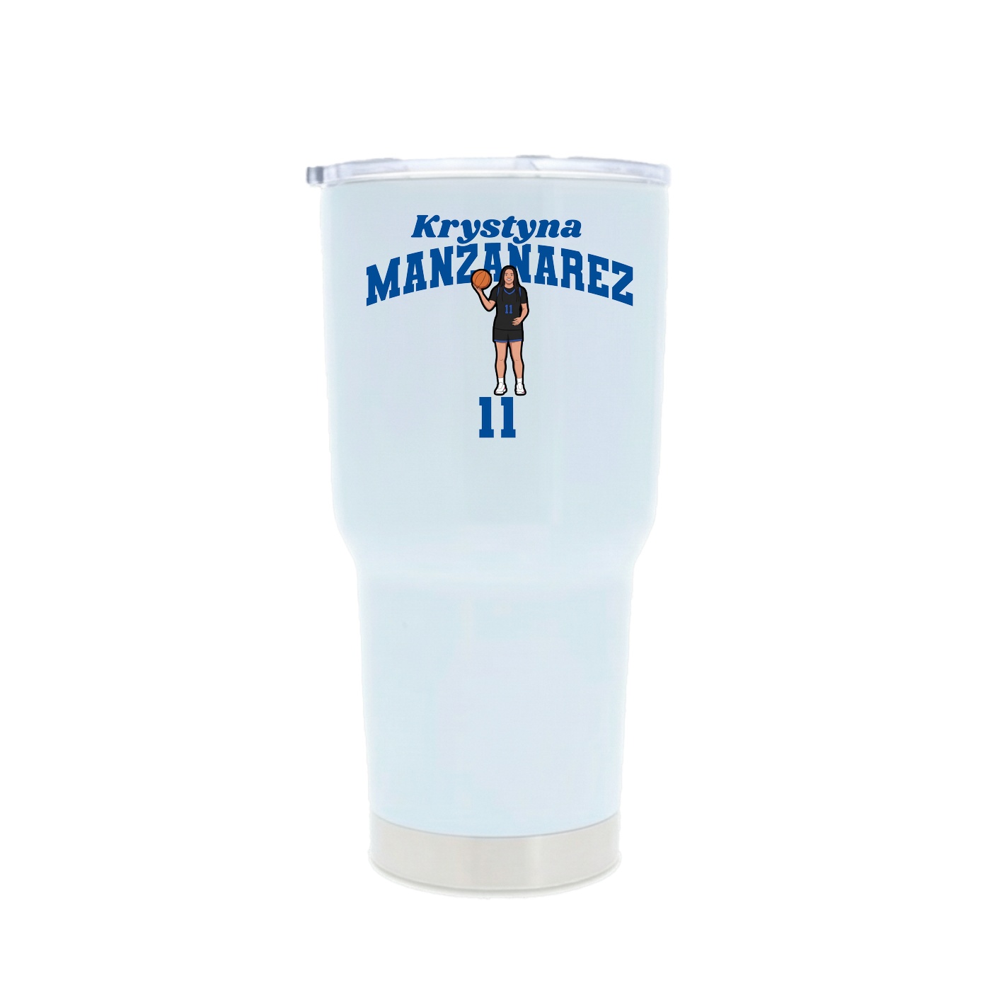 30oz Stainless Steel Tumbler — Signature Arch in White