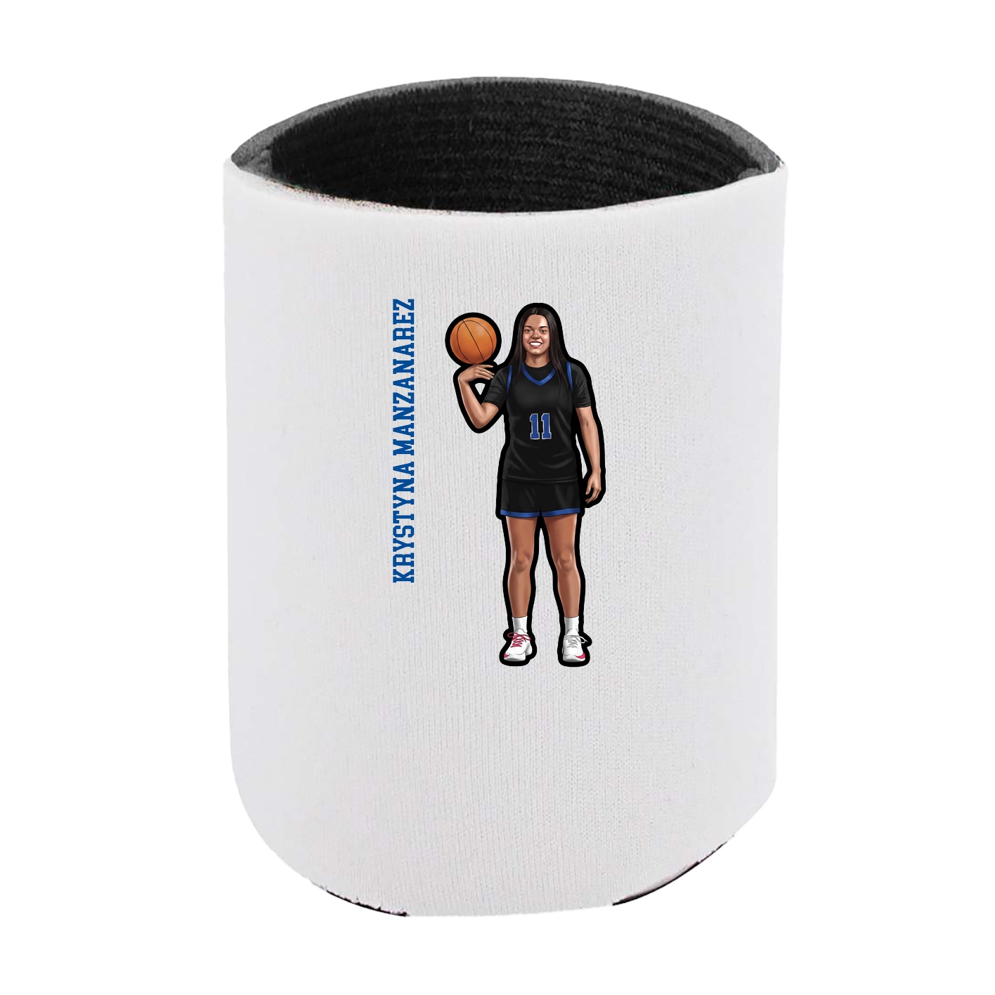 Can Holder — Name Vertical in White