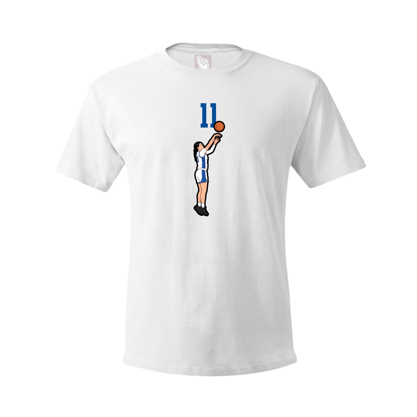 Youth Tee — Number Top in White