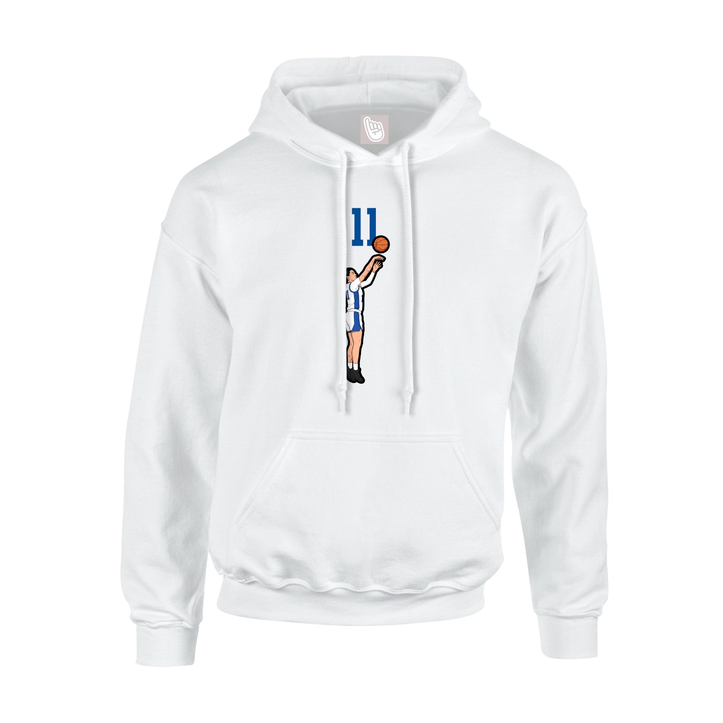 Hoodie — Number Top in White