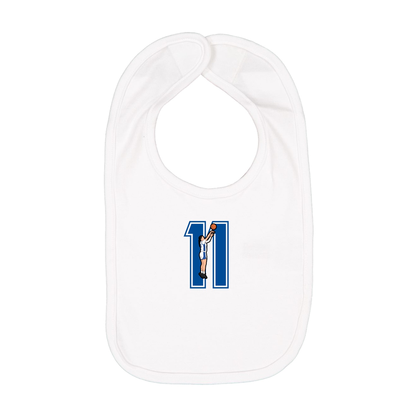 Infant Bib — Number in White