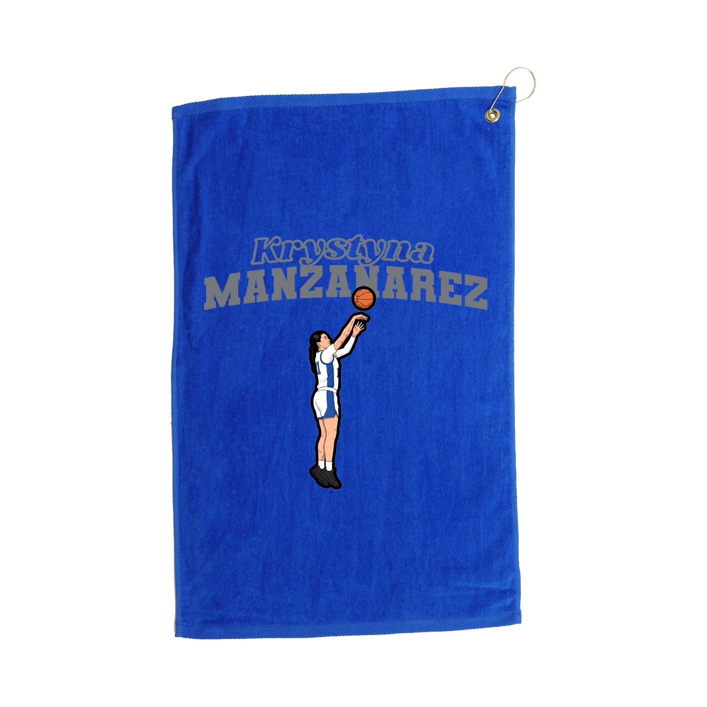Golf Towel — Name Arch in Royal