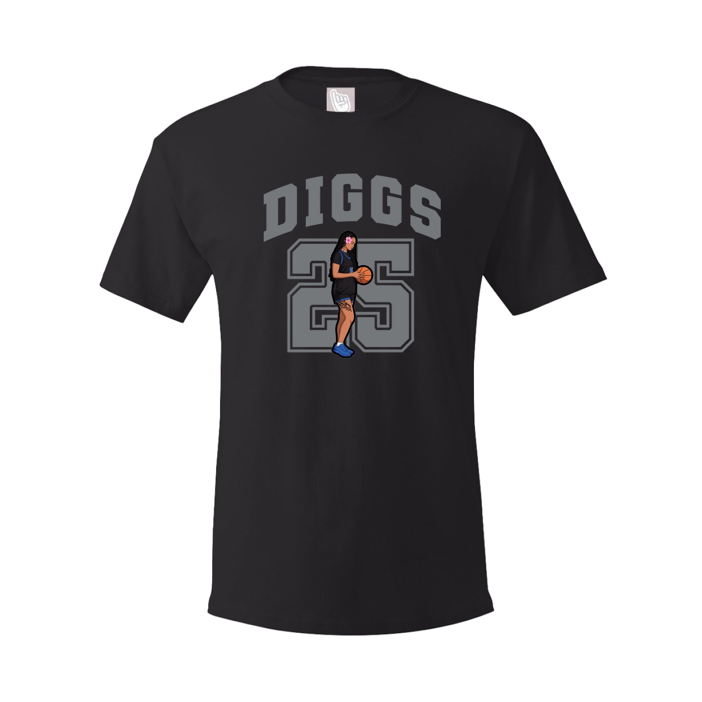 Youth Tee — Number in Black