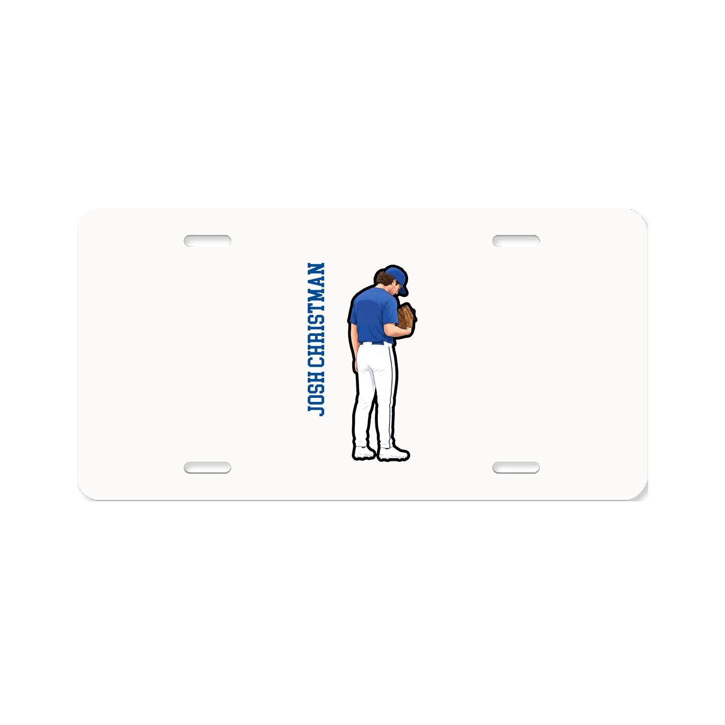 License Plate — Name Vertical in Classic