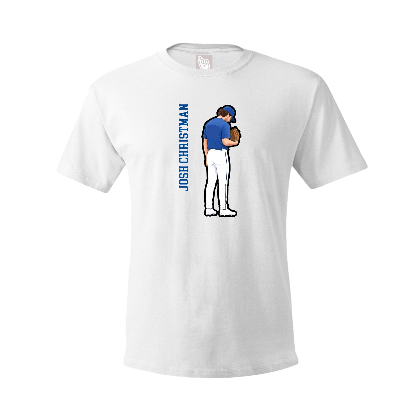 Youth Tee — Name Vertical in White