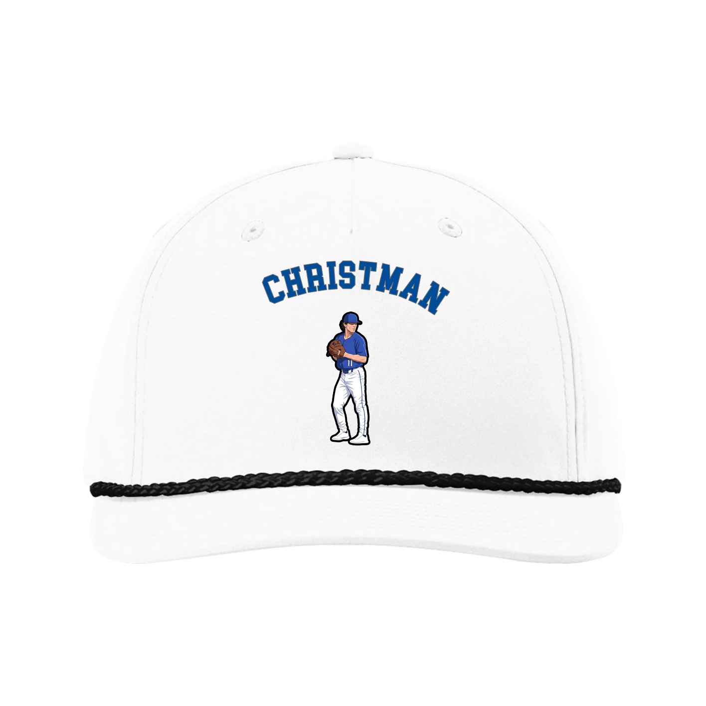 Five-Panel Classic Rope Cap — Shirsey Arch in White