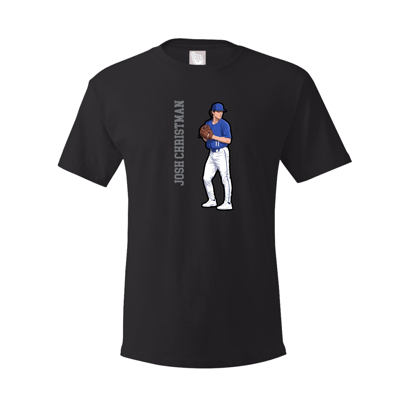 Youth Tee — Name Vertical in Black