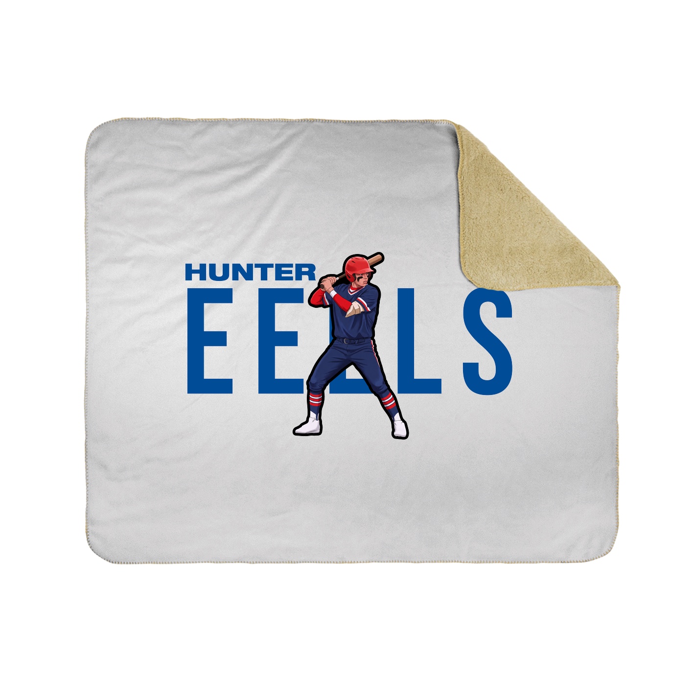 Throw Blanket — Player Name in White