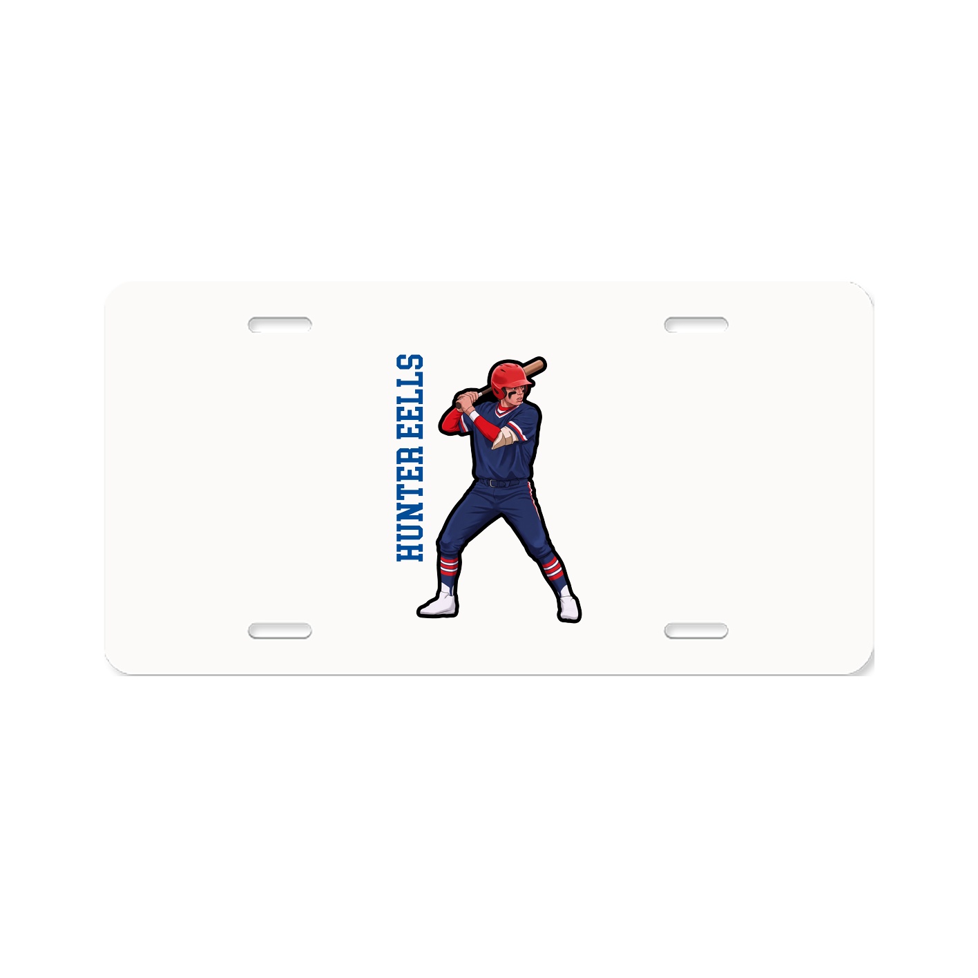 License Plate — Name Vertical in Classic