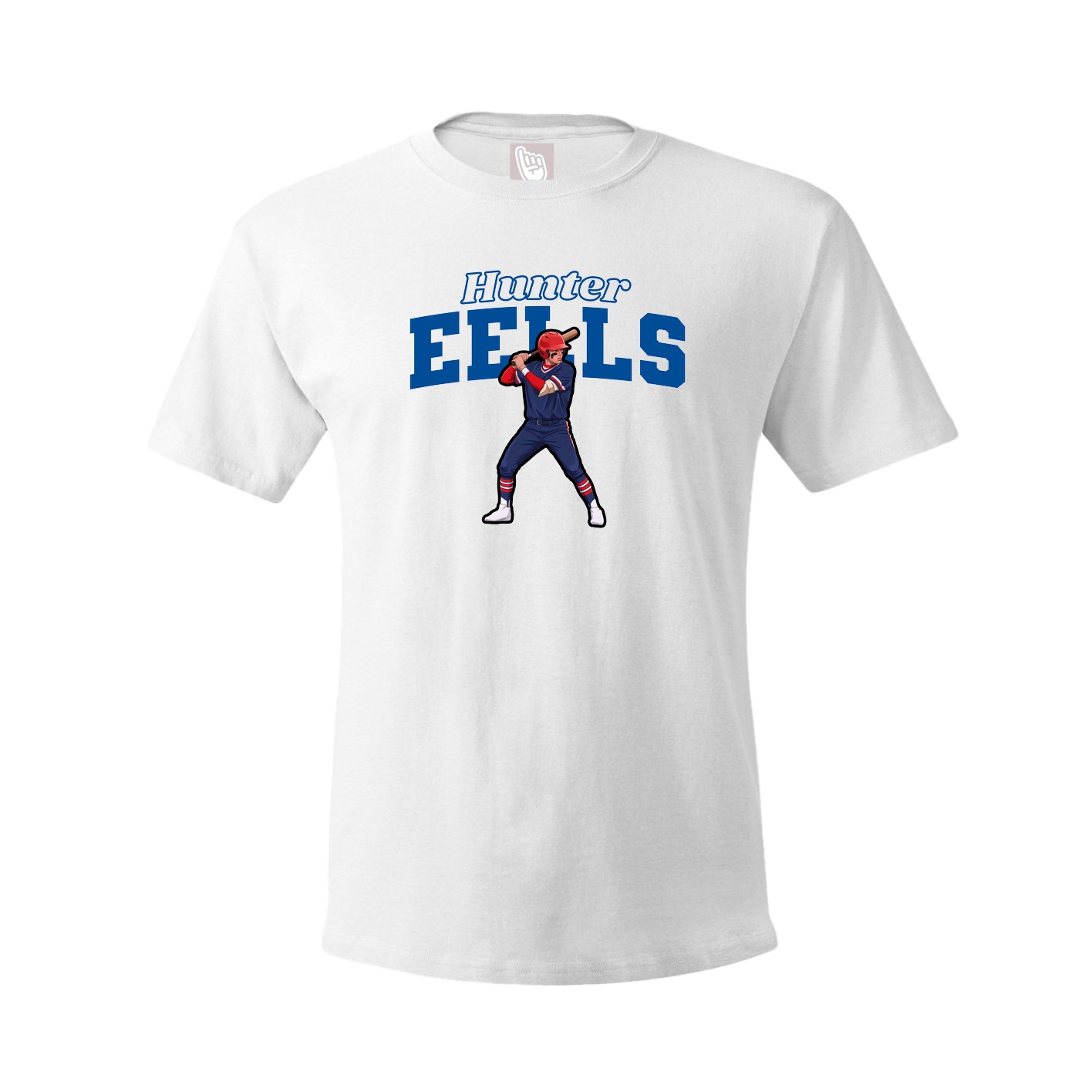 Youth Tee — Name Arch in White