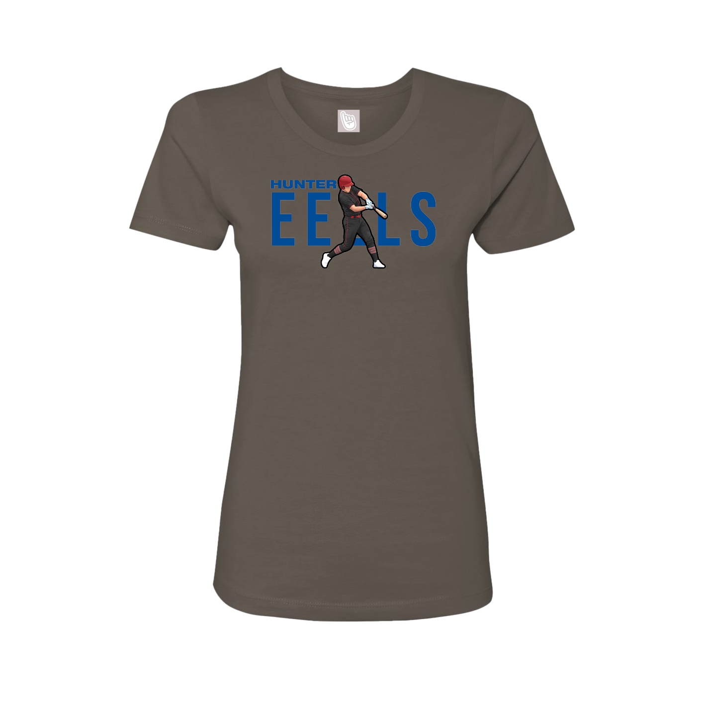 Fitted Women's Tee — Player Name in Grey
