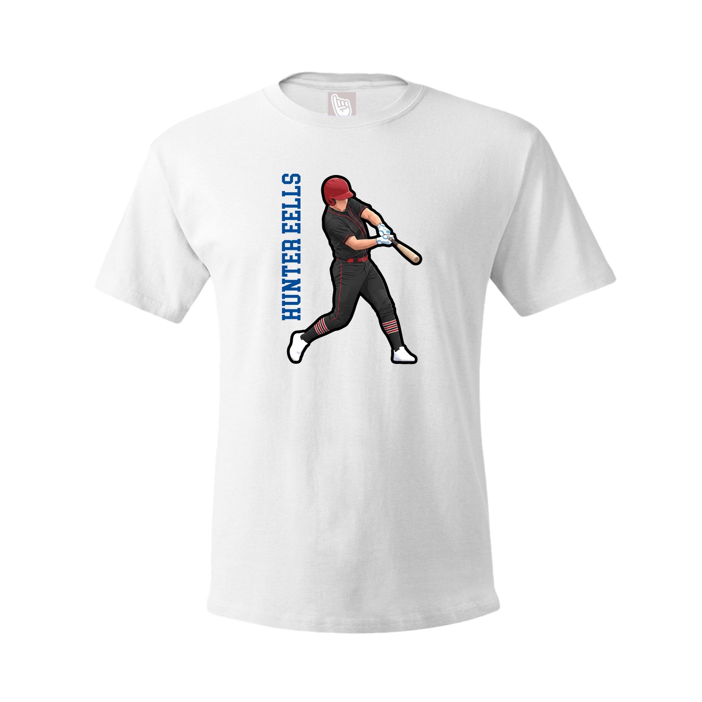 Tee — Name Vertical in White