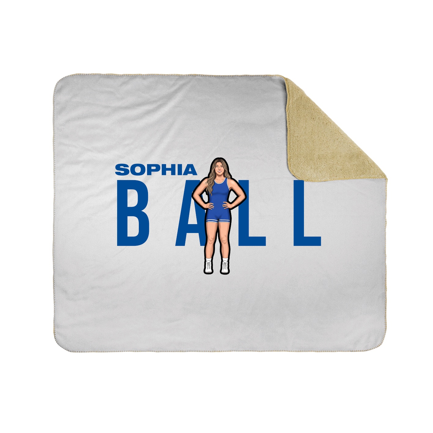 Throw Blanket — Player Name in White