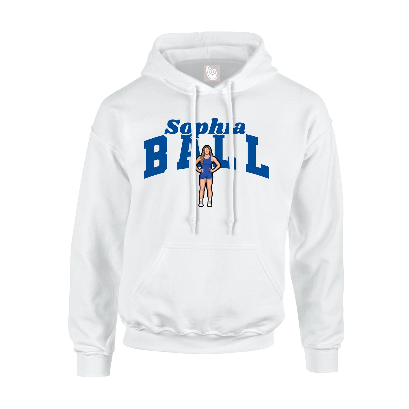 Youth Hoodie — Signature Arch in White