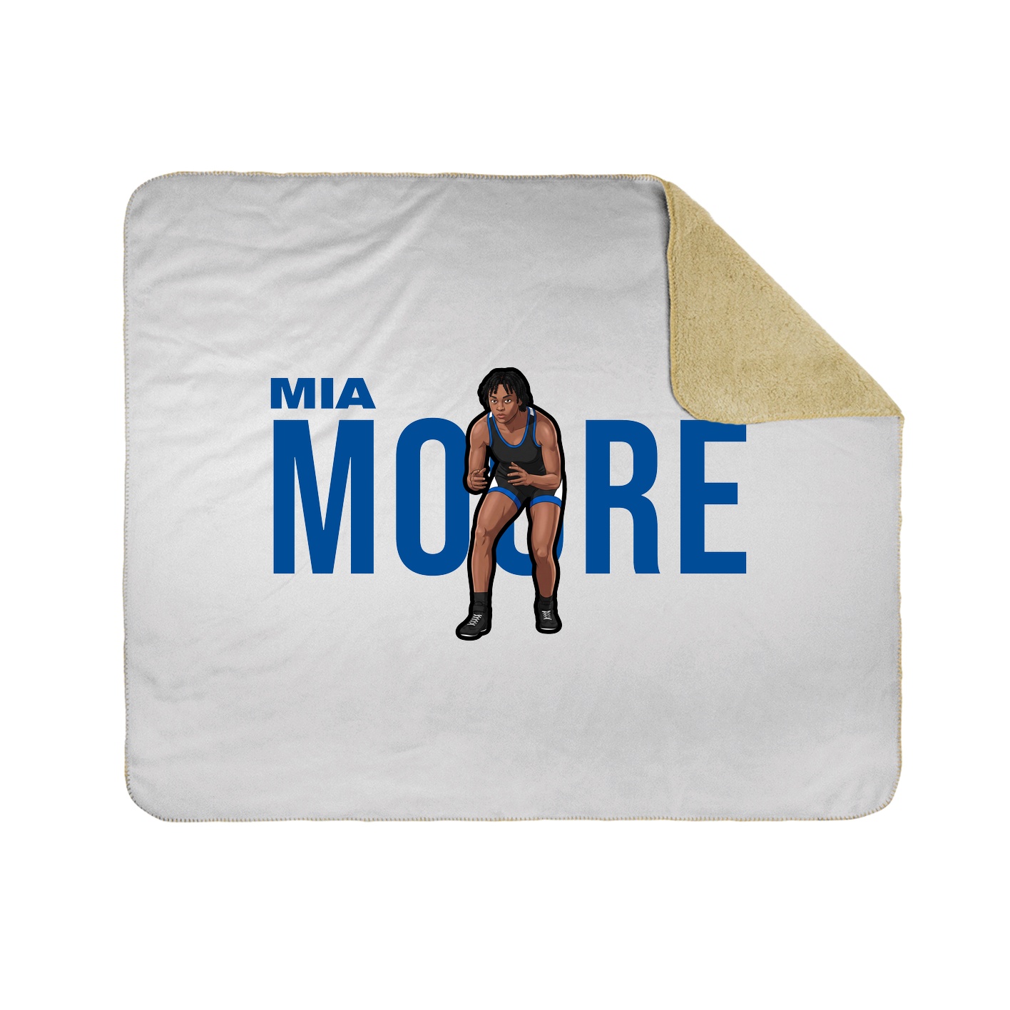 Throw Blanket — Player Name in White