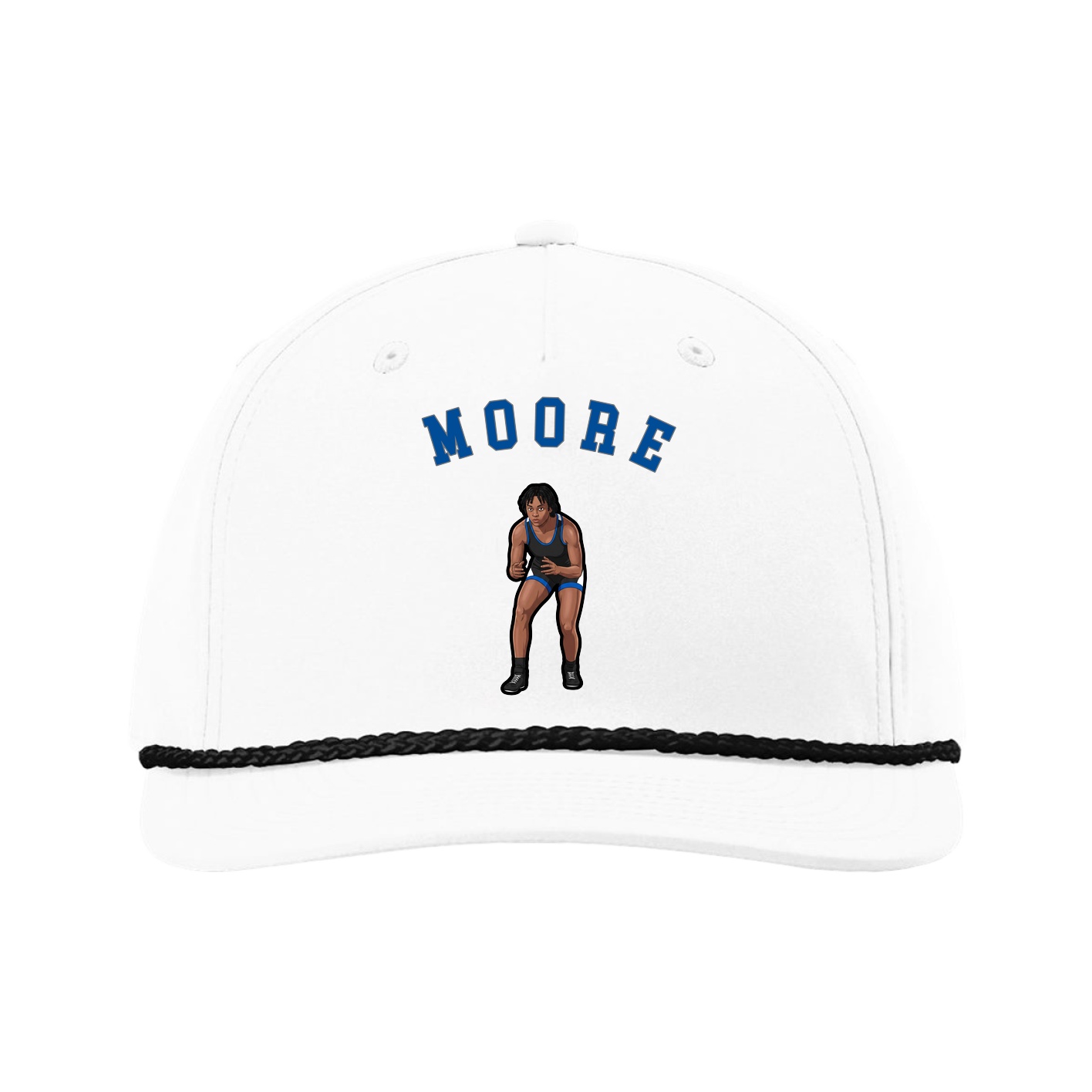 Five-Panel Classic Rope Cap — Shirsey Arch in White