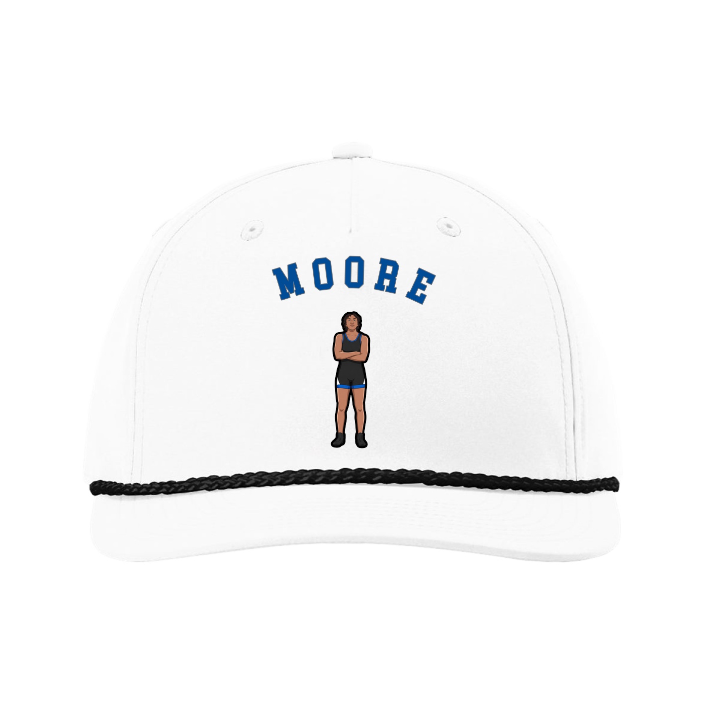 Five-Panel Classic Rope Cap — Shirsey Arch in White