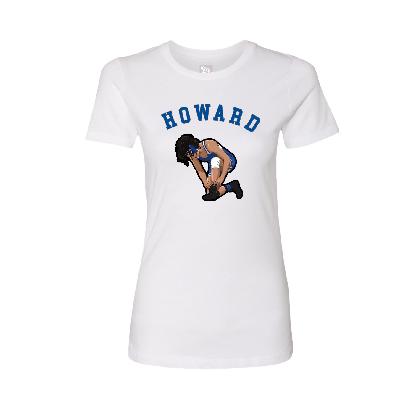Fitted Women's Tee — Shirsey Arch in White