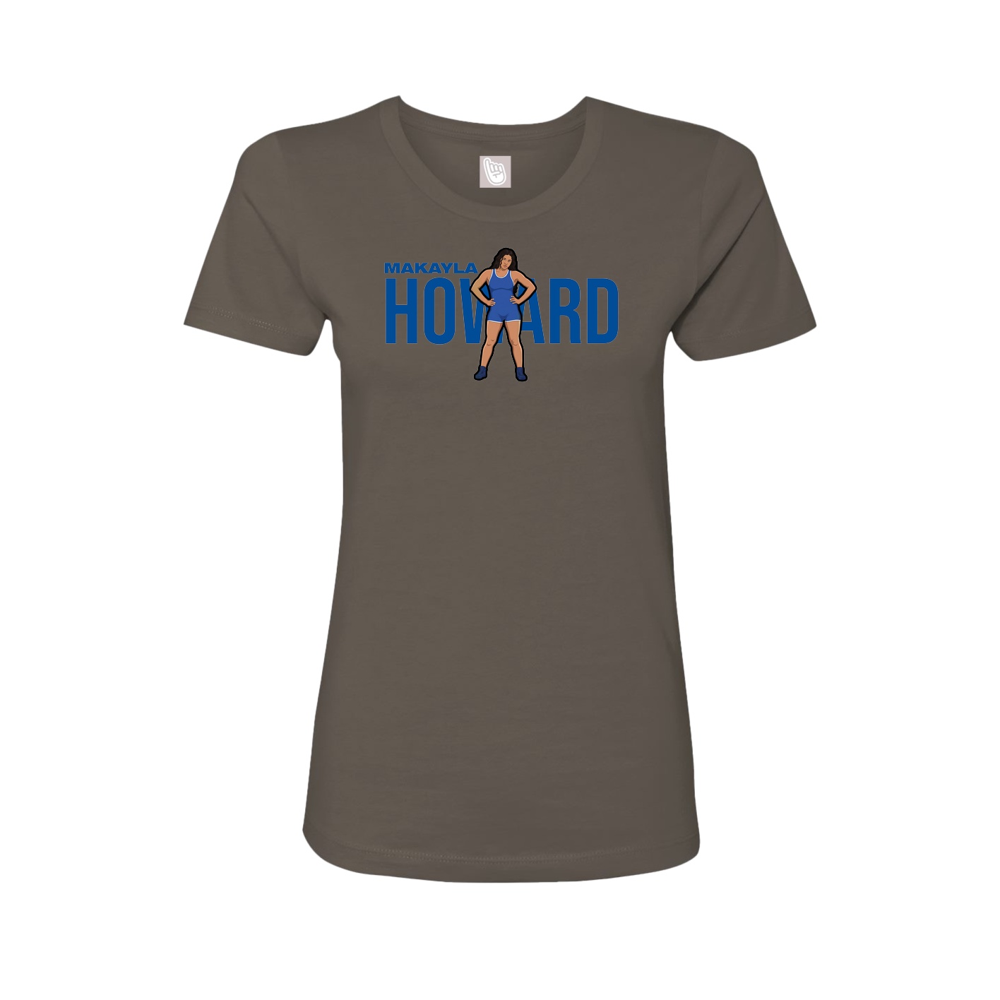 Fitted Women's Tee — Player Name in Grey