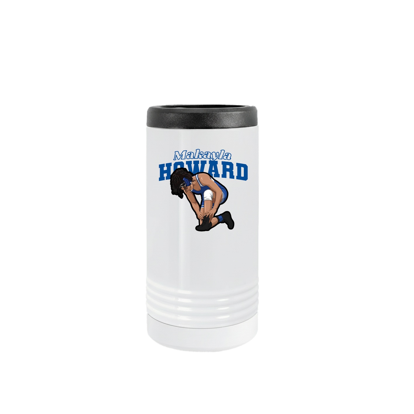 Slim Beverage Holder — Name Arch in White