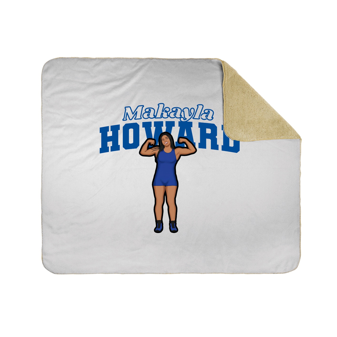 Throw Blanket — Name Arch in White