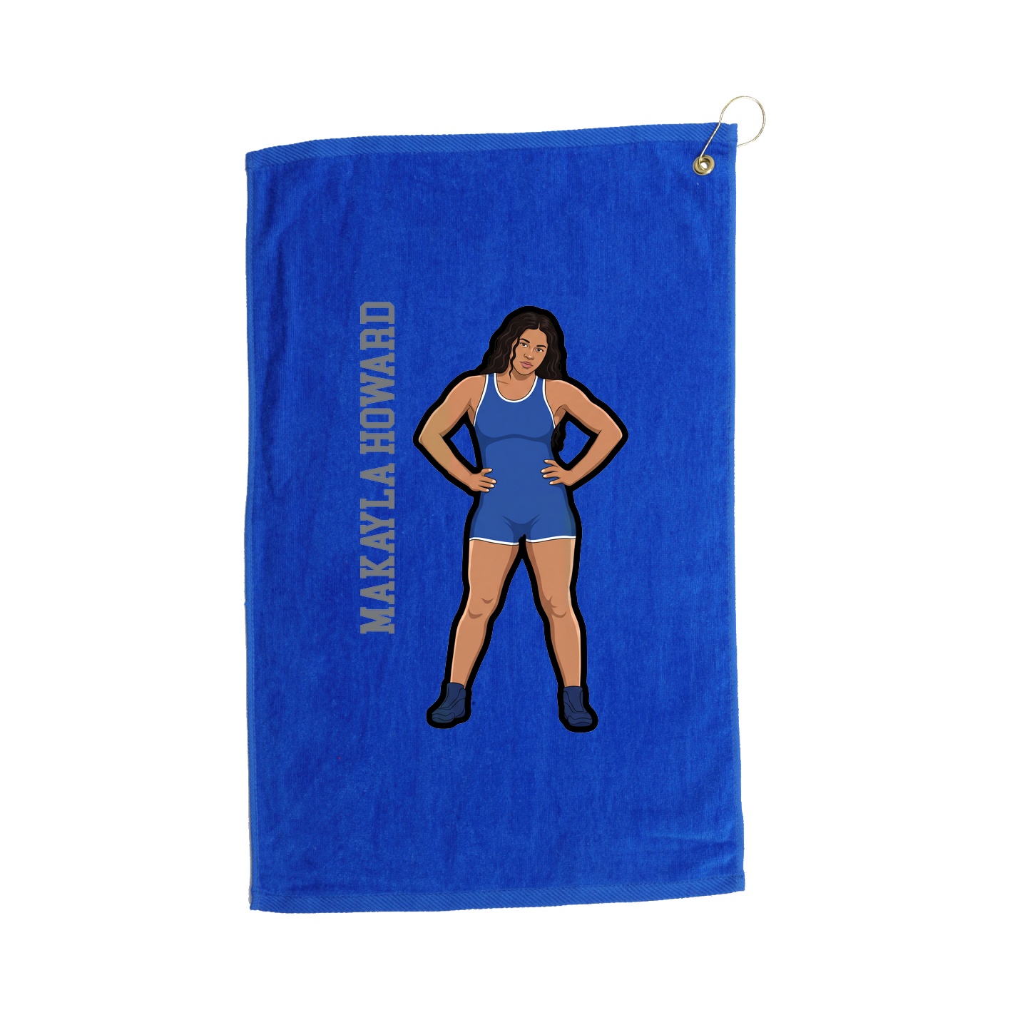 Golf Towel — Name Vertical in Royal