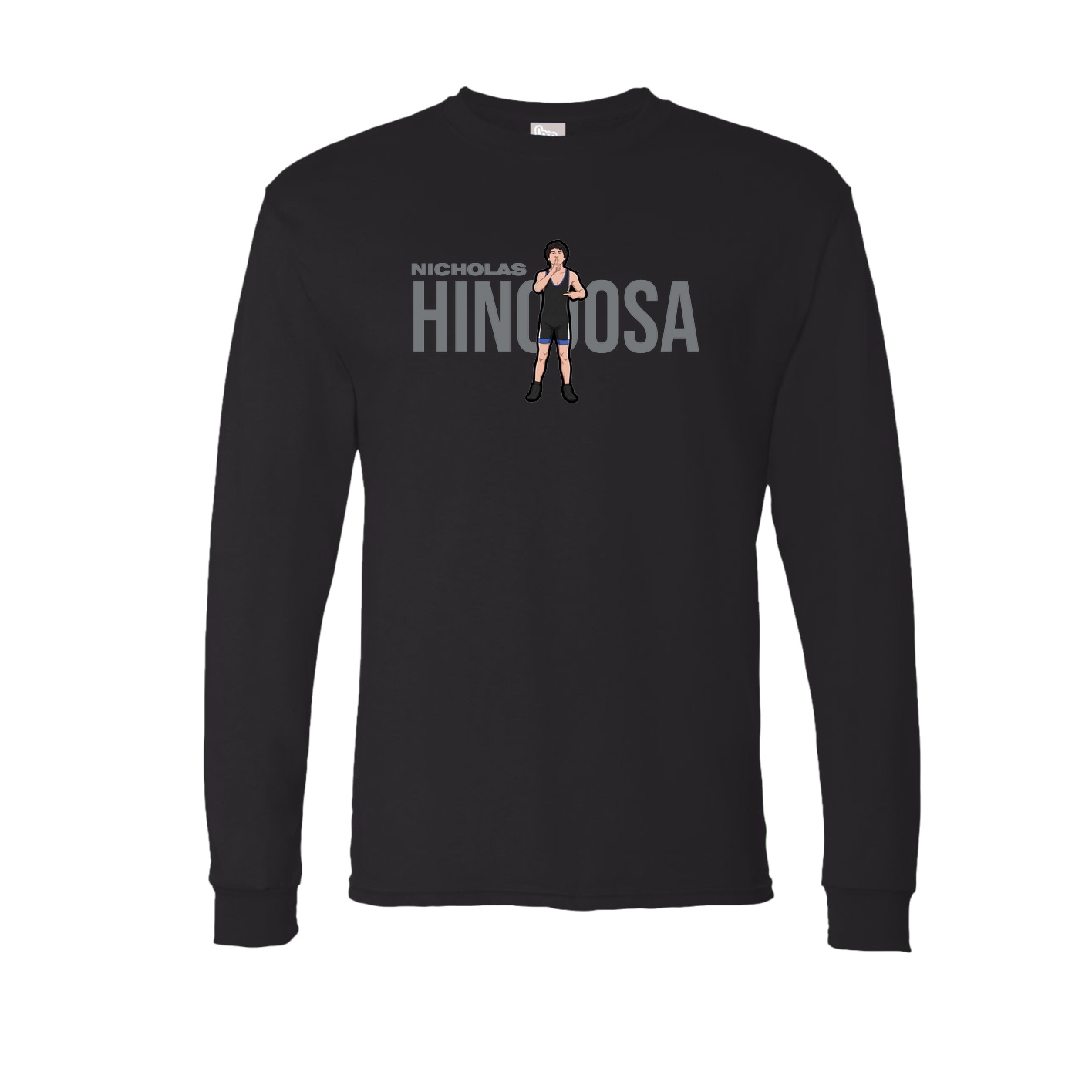 Long Sleeve Tee — Player Name in Black